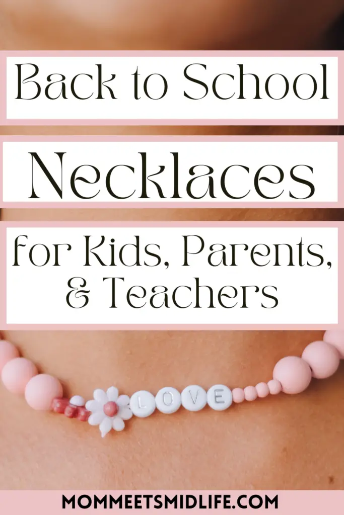 back to school necklace ideas for kids, teachers, and parents